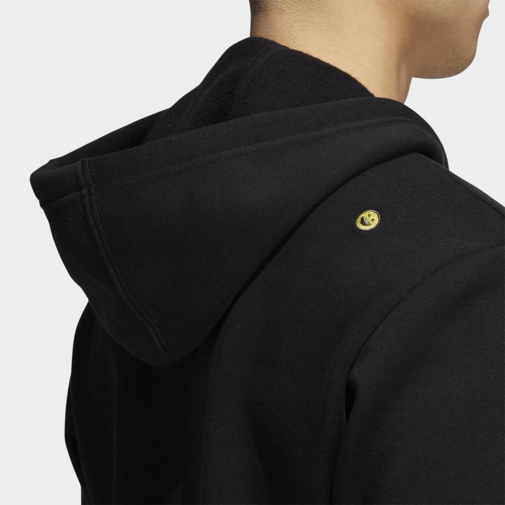 Adidas Buchstabenbesticktes Kapuzen-Sport-Sweatshirt Herren Sweatshirt Schwarz HK6756