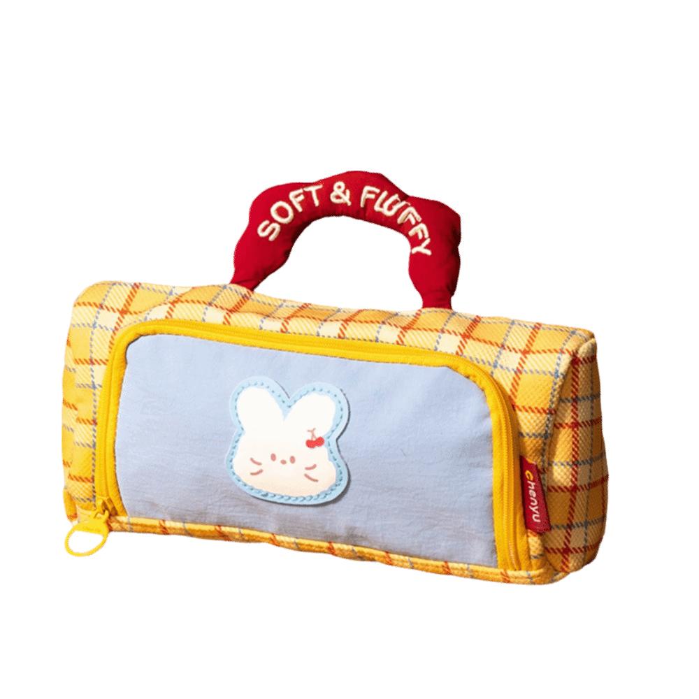 Color Block Pattern Student Stationery Box Creative Design Pencil Case  Desktop Storage Style 4
