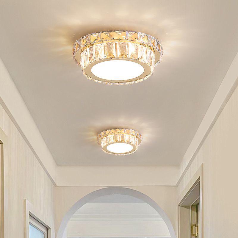 Modern LED Crystal Ceiling Light for Hallway or Corridor