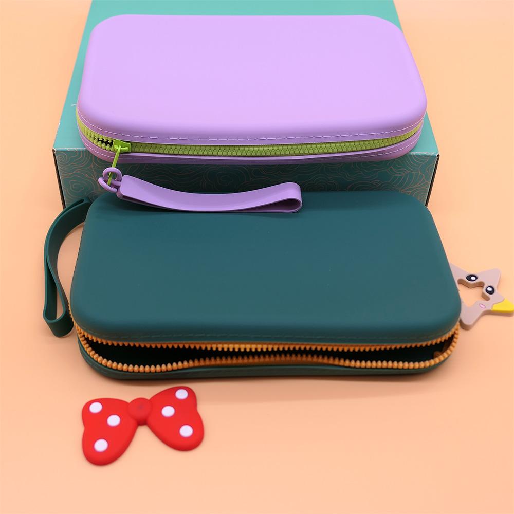 Bolsa de almacenamiento de cosméticos cuadrada de silicona, soporte para brochas de maquillaje de viaje de gran capacidad, organizador portátil impermeable para cosméticos