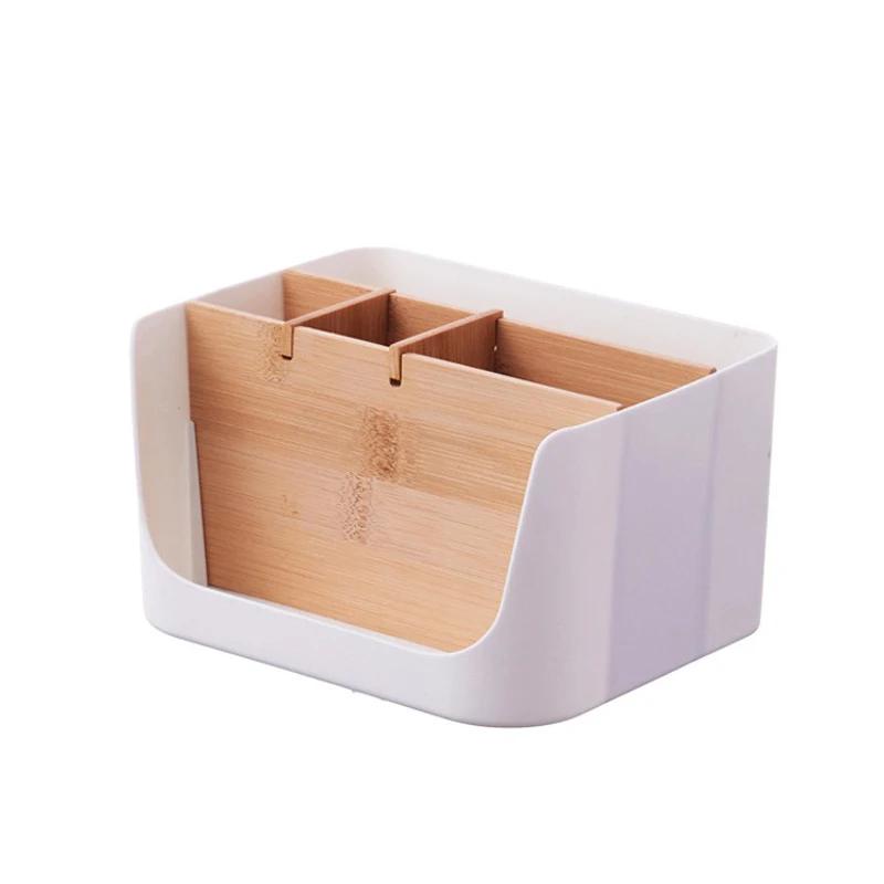 Wooden Remote Control Storage Box Stationery Storage Box Glasses Watch Organizing Storage Holder Household Organization