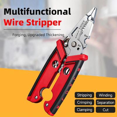 Multifunctional 18 In 1 Electrician Pliers Wire Stripper Crimper Pliers Crimping Cutting Professional Electrician Hand Tool