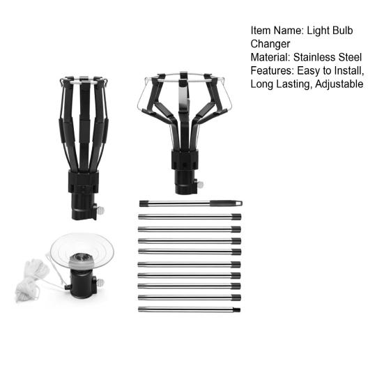 Light Bulb Changer with Suction Cup Kit Easy To Operate High Reach Light Bulb Changer with Pole Light Bulb Removal Tool
