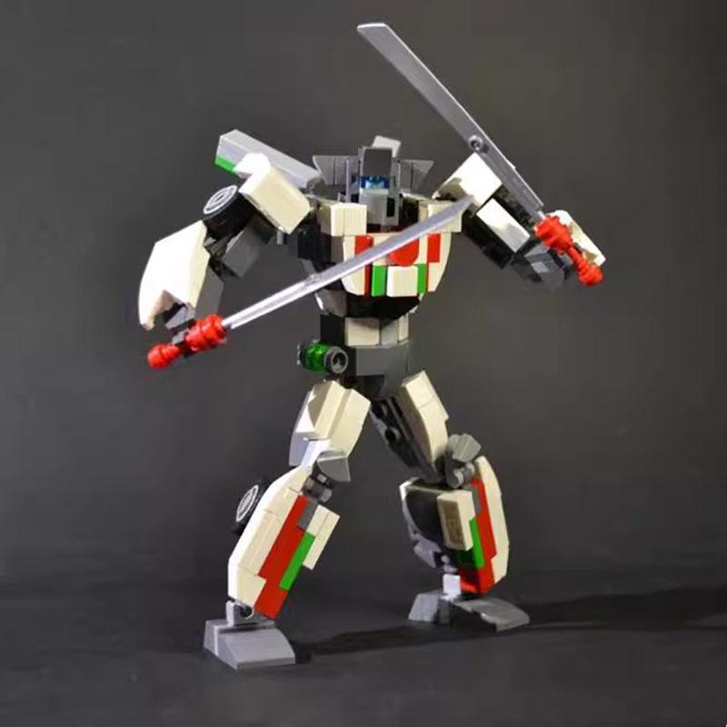 MOC Double Knife Robot 271PCS Electronic Drawing Splicing Block Model Toy