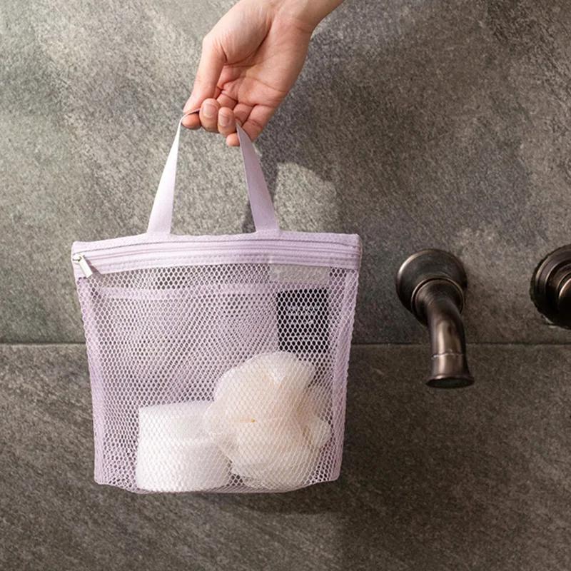 Toiletry Storage Bags Handbags Portable Mesh Makeup Travel Washing Body Shower Tools Organizer Hanging Cosmetic Organizer Pouch