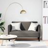 Two Seater Sofa Light Grey 109 cm Cord Fabric