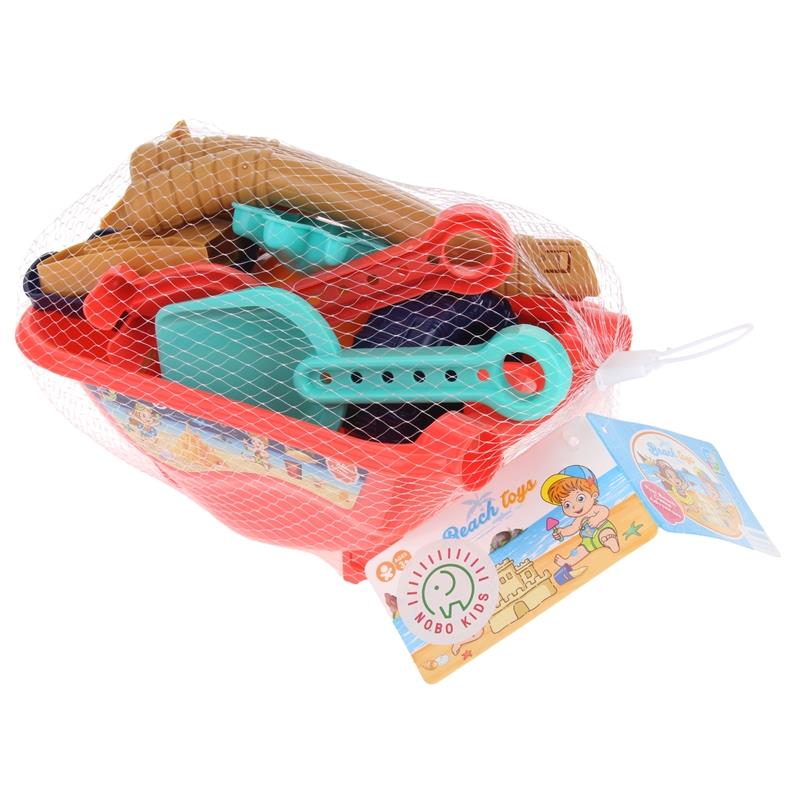 Children's Sandbox Sand Set Wheelbarrow Watering Can Molds - Orange