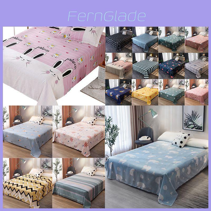 Printed Flat Sheet Mattress Cover Soft And Cozy Dormitory Bed Sheet Blanket**