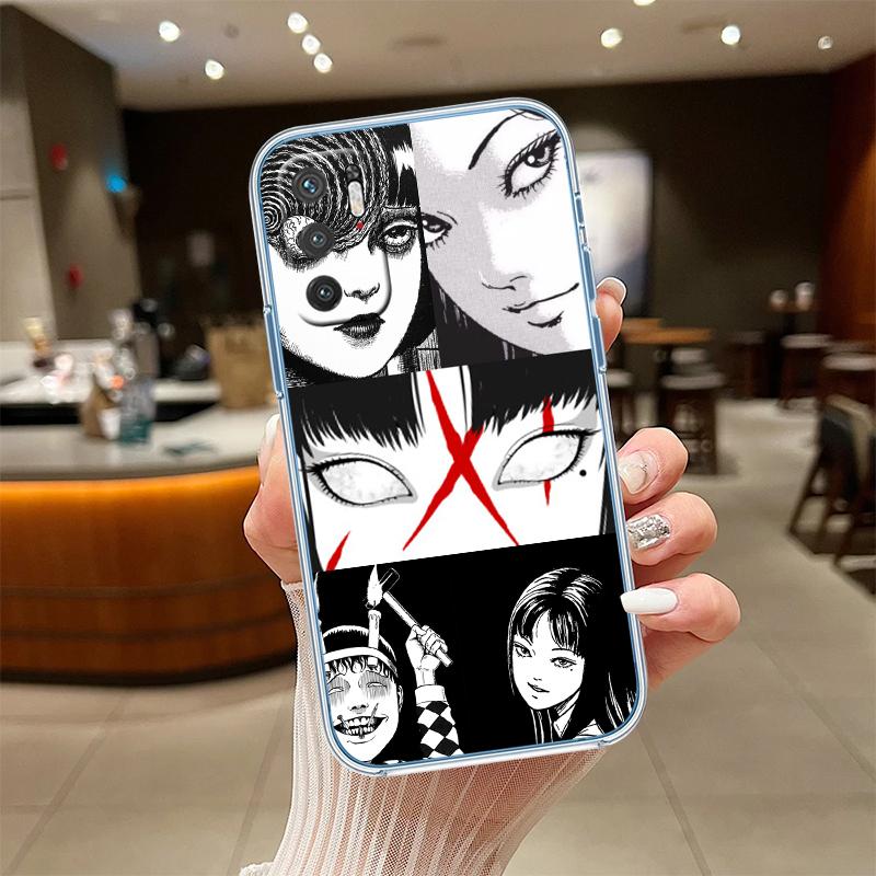 Junji Ito Tomie Transparent Phone Case for Motorola Moto Edge 20 30 40 50 S30 Fusion Ultra Pro Neo Lite + G200 G23