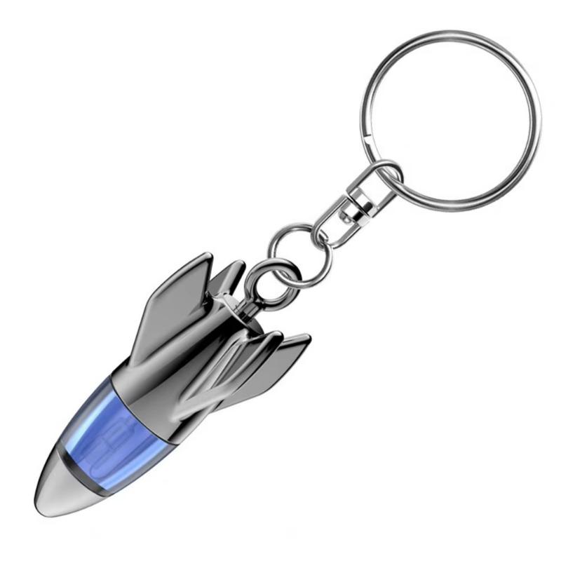 Car Static Eliminator Discharger Keychain Pendant Novel Rocket Design Anti-Static Device For Car Metal Door Handle