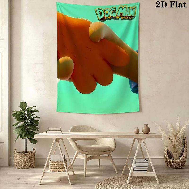 Dog Man Part Dog Part Man All Hero Tapestry Wallmounted Background Cloth Home Decor Soft Christmas Gift