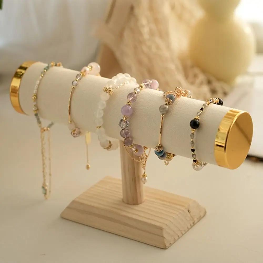 Nou T-bar brățară afișare stand femeie aur brățară organizator stand hairband ceas colier bijuterii lanț rack suport convenabil
