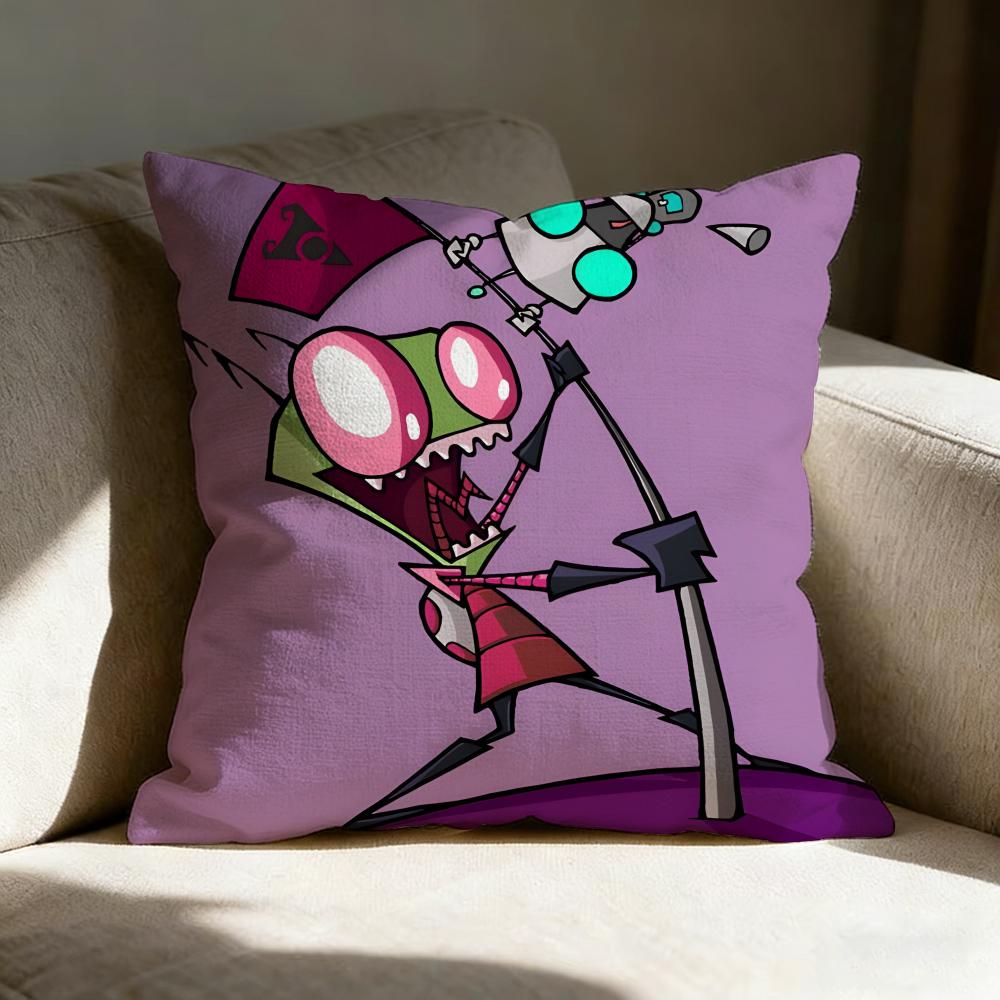 IInvader Zim Game Pillow Case Pillowcase Doublesided Printed Sofa Cushion Bedroom Headboard Pillow
