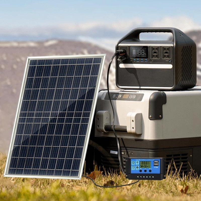 10W Polysilicon Solar Panel Set Solar Panel and Solar Recharge Controller Kit For Camping Traveling Car MobilePhone Outdoor Emergency Power Accessory