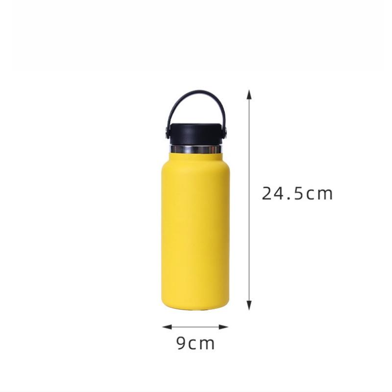 1PCS 32oz Stainless Steel Vacuum Insulated Water Bottle Portable Durable Leak-Proof for Outdoor Sports Carry Gym Cup with Handle