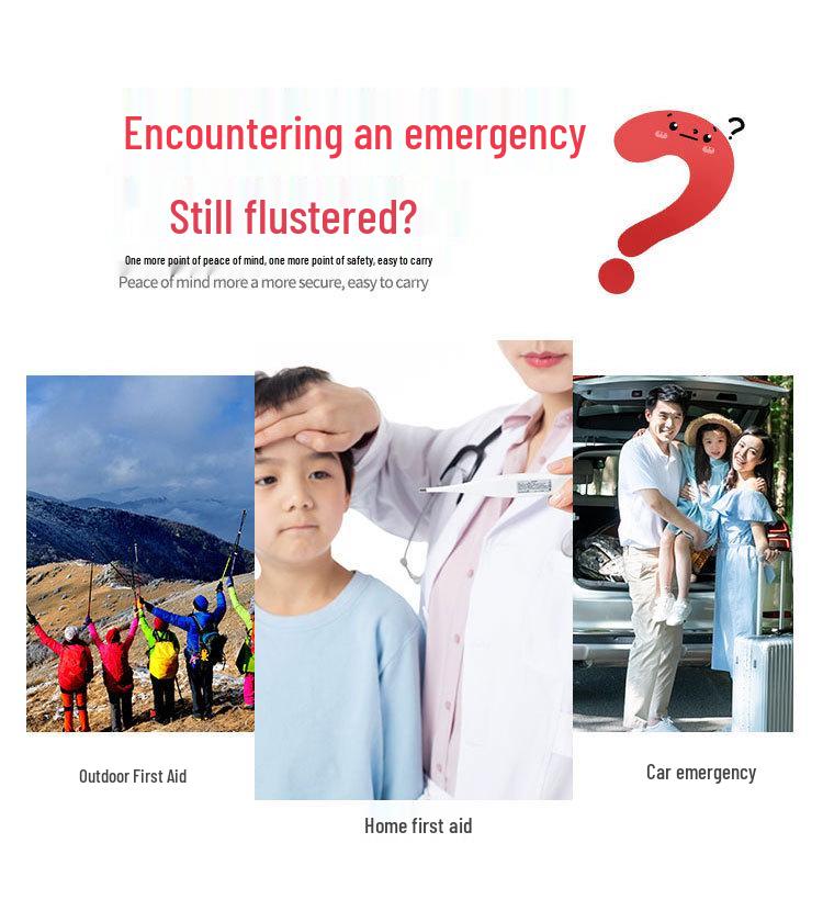300-Piece Emergency First Aid Kit for Car, Home, Outdoor, Earthquake, Fire, and Swimming