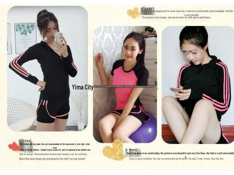 Damen Schnelltrocknendes Yoga- & Laufset - Kurzärmelig, Atmungsaktive Sportbekleidung für Sommer & Herbst