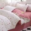 New Spring Duvet Cover Class A Double Yarn Printed Knitted Cotton 3-4 Piece Quilt Bed Sheet Pillowcase Small Fresh Bedding