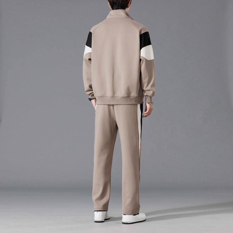 Men's Spring and Autumn Casual Sports Fashion Suit Men's Jacket + Trousers 2-piece Suit Hip Hop Streetwear Sports Suit Korean Style