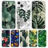 Telefoonhoesje Voor iPhone 17 Air Cases iPhone 16 15 12 13 14 Pro Max SE 7 8 Plus iPhone11 Transparante Zachte Hoes Bladeren Monstera Groen