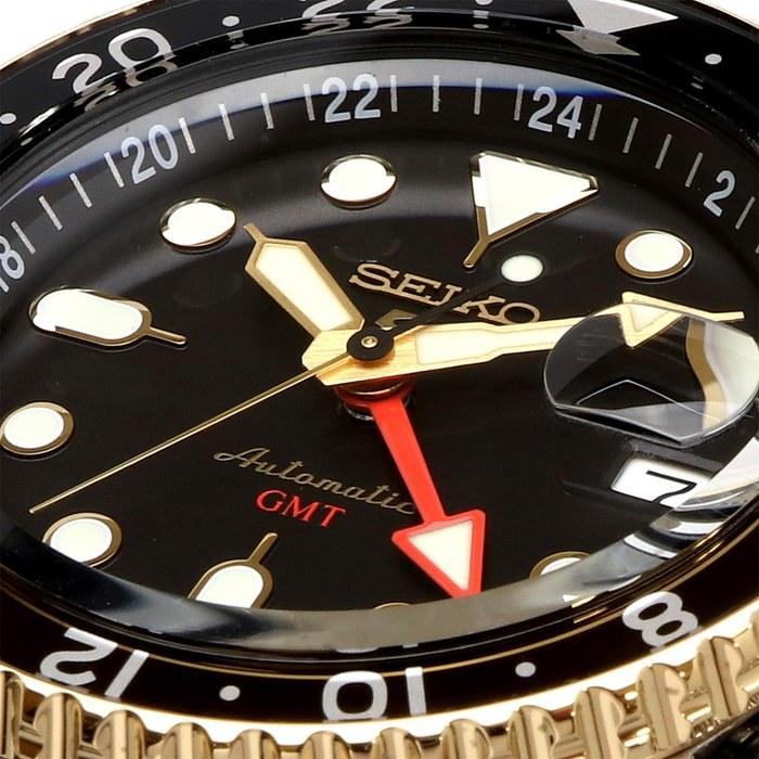 Seiko 5 Sports SKX Series GMT Automatic Watch SSK036 Black Leather