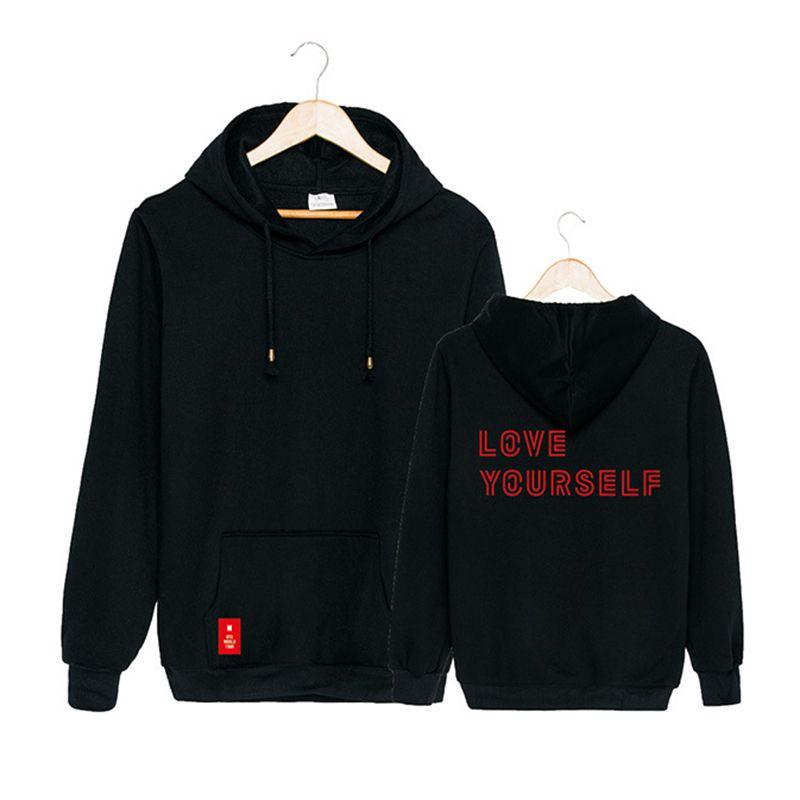 Felpa con cappuccio Kpop Bts World Tour Love Yourself Cappellino Felpa con i membri iconici Jimin Suga Jin V Per i fan