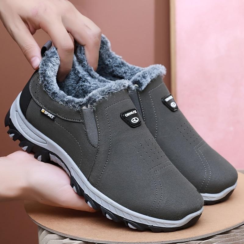 Men's Snow Boots Slip-On Shoes Fashionable Casual Winter Boots