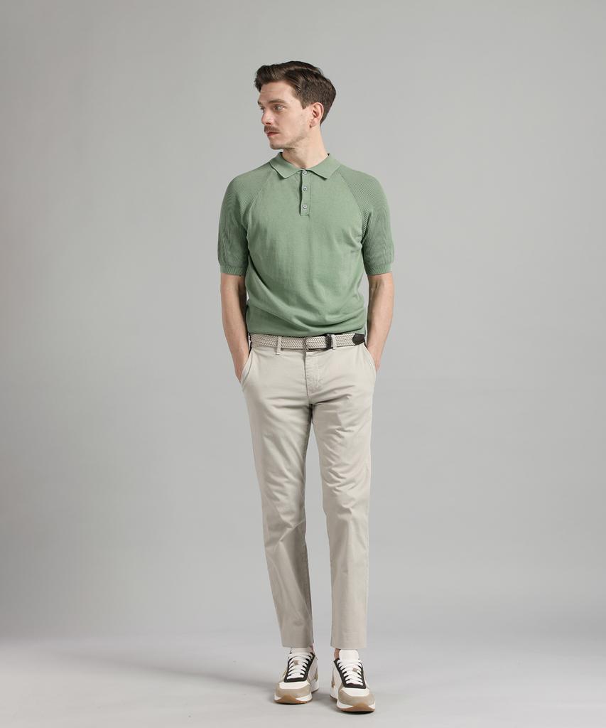 PANICALE Light Grey Regular Fit Cotton Chino Pants