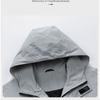 Versatile Coat Minimalist Hooded Jacket Men Gradient Loose Workwear Outdoor Waterproof Windproof Rushing Jacket Men Breathable Work Casual Jacket