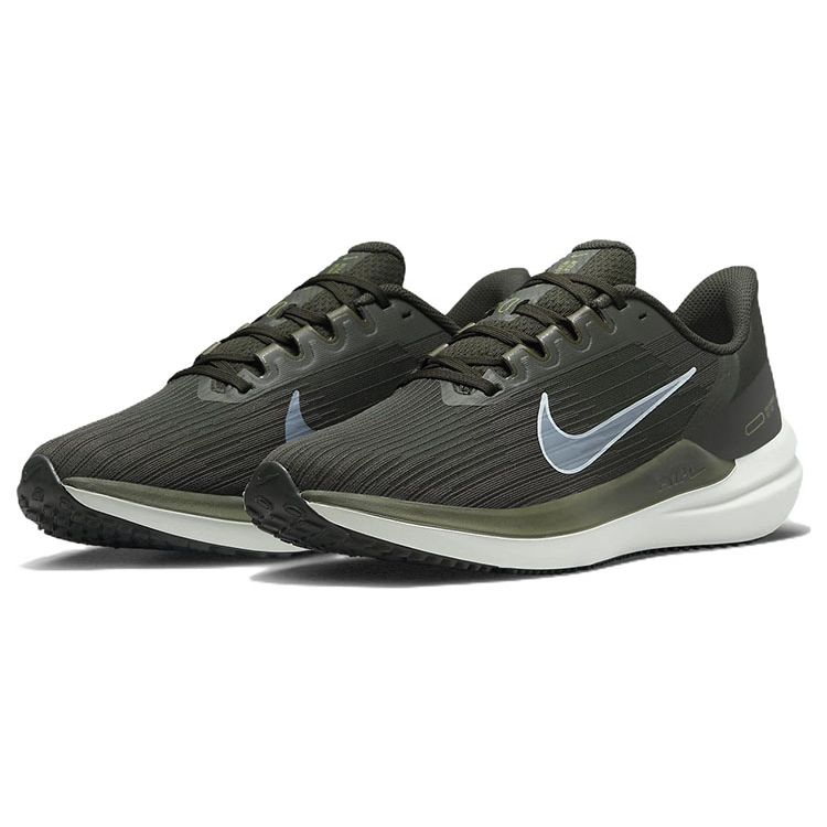 Nike Air Winflo 9 Sequoia Caqui Cargo Zapatillas Hombre Negro Caimán Azul Glaciar DD6203-300