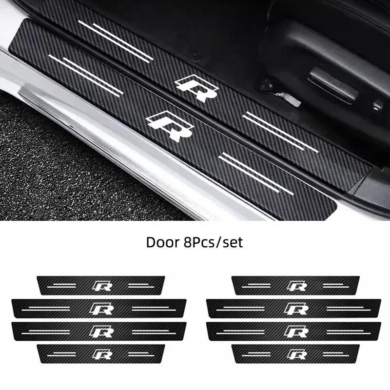 Car Door Sill Protector Sticker Threshold Non-slip Pad Mat For VW GTI Rline Polo Golf 6 7 Passat CC Tiguan Arteon T-ROC Scirocco Zr8