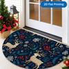 1Pcs Reindeer Snowflake Semi Circle Welcome Doormat Non-Slip for Outdoor Patio Porch Kitchen Bathroom Entryway Floor Mat