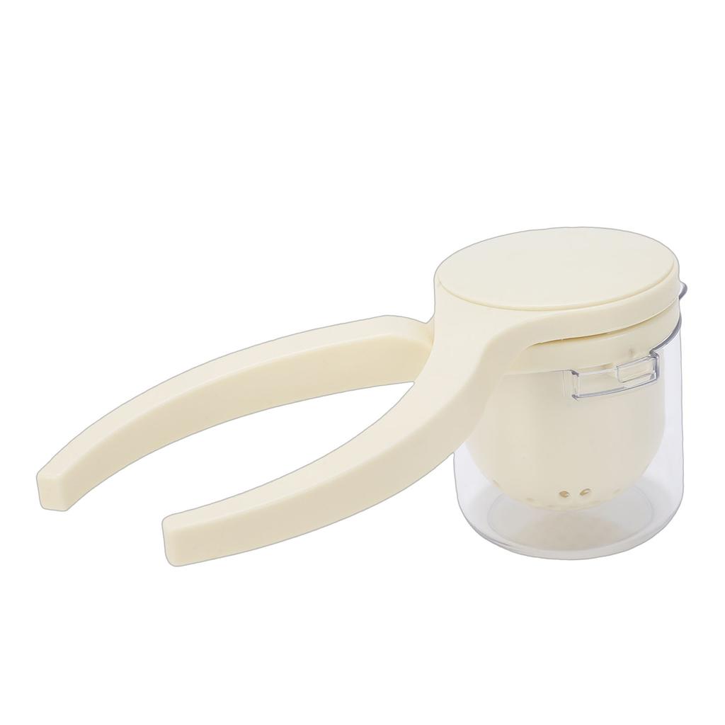 Lemon Squeezer   Action Hand Press Manual  r with Container for Lime Citrus Orange Fruits Beige