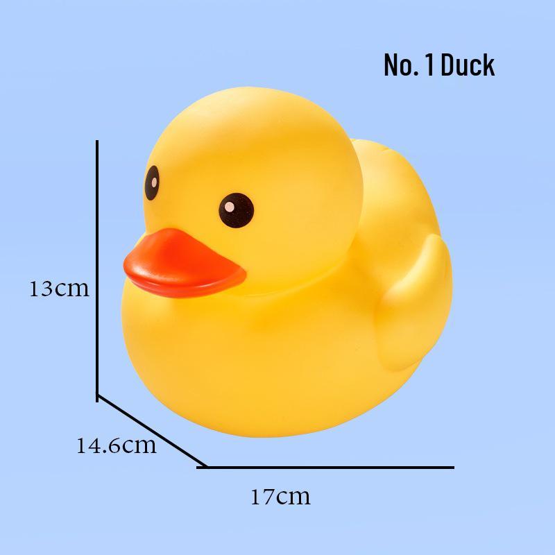 Hong Kong Edition Colorful Bath Squeak Little Yellow Duck Toy Set