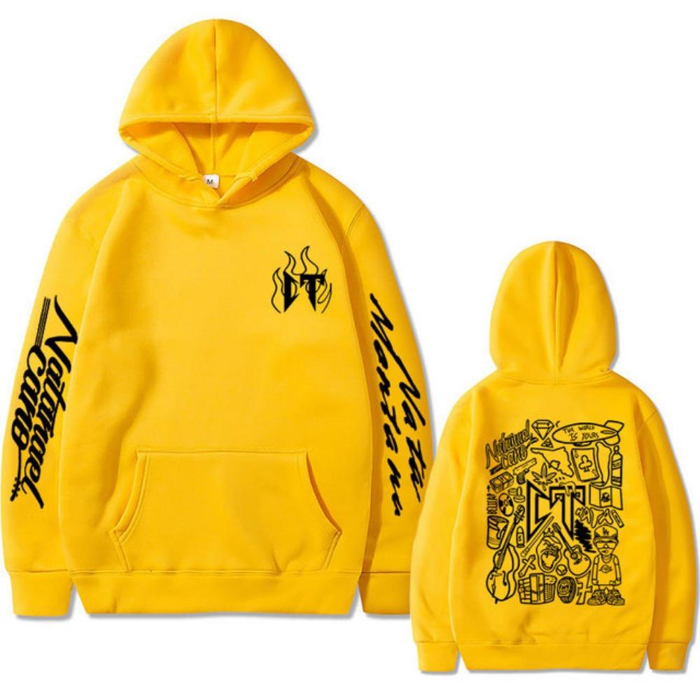 Singer Natanael Cano Corridos Tumbados Sloth CT Double Sided Print Hoodie Male Casual Oversized Pullover Men's Hip Hop Hoodies