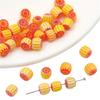 10 Pack Resin Pumpkin Beads Colorful Beads Handmade Craft Beads for Creative Hand Strands and Necklace Accessories