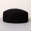 Winter New French Vintage Round Top 100% Wool Fedoras Hat Wedding Church Party Pillbox Caps Warm Women Hard Top Felt Berets Hat