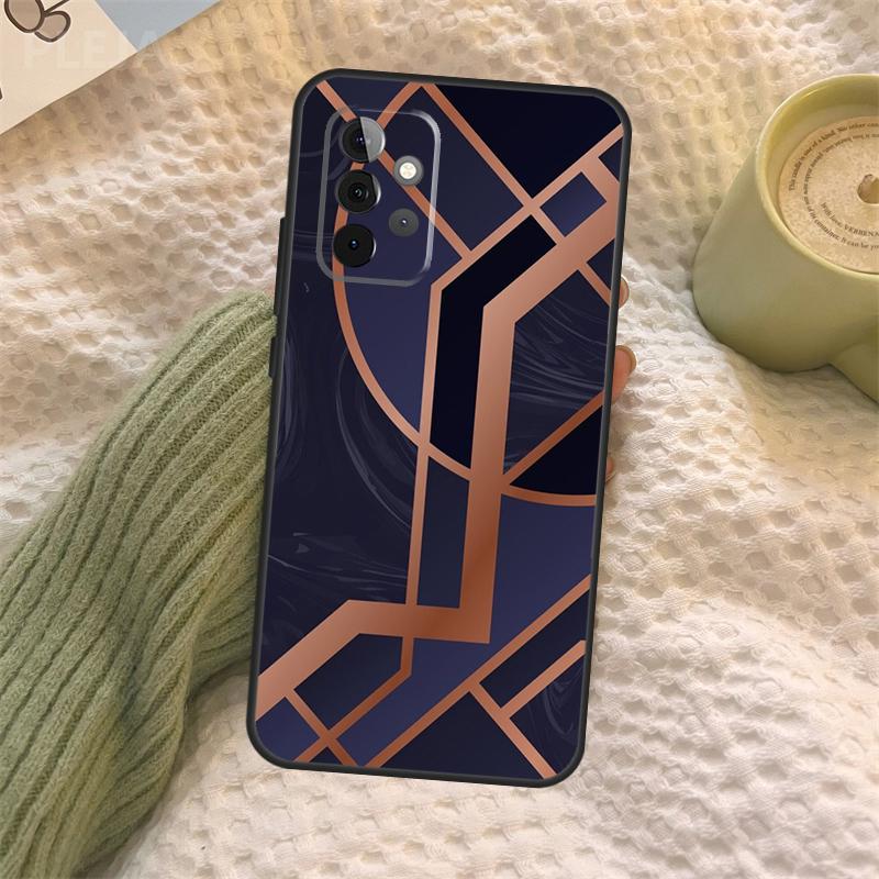 Marble Geometric Art Case For Samsung Galaxy A35 A15 A55 A53 A33 A13 A36 A56 A26 A16 A22 A32 A52 A54 A34 A05 A06