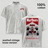 Retro Samochód Wyścigowy Vintage Oversize Unisex Bawełniany T-shirt z Graficznym Nadrukiem