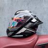 DOT Full Helmet Double Mirror Helmet Men's Four-season Universal Hard Hat Female Knight Locomotive Double Lens