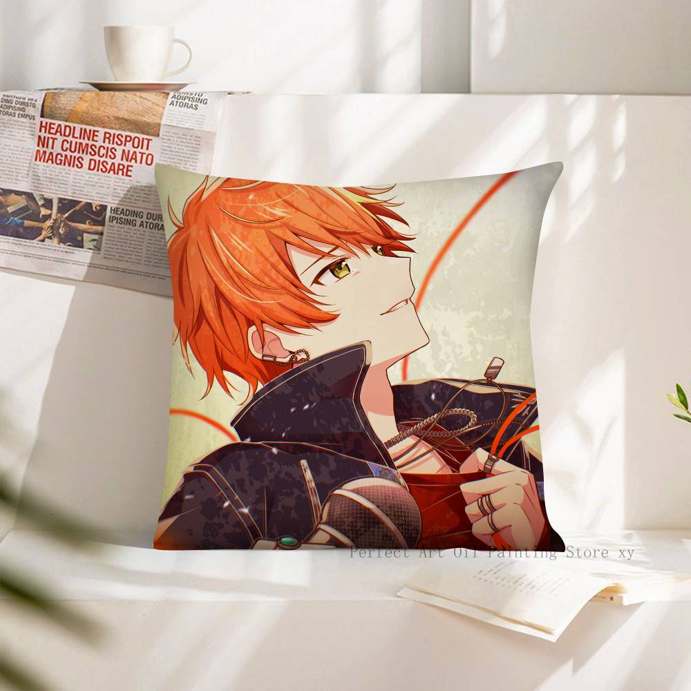 Anime Akito Shinonome Pillow Case Fashion Square Pillowcase Bedroom Sofa Room Ins Decoration Leisure