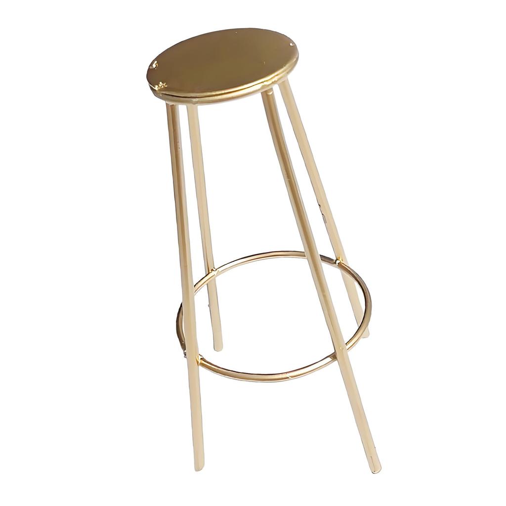 Small Metal Bistro Stool Miniature Furniture 1:12 Scale Doll House Furniture Scene Landscape Accessory Club Bar Decors