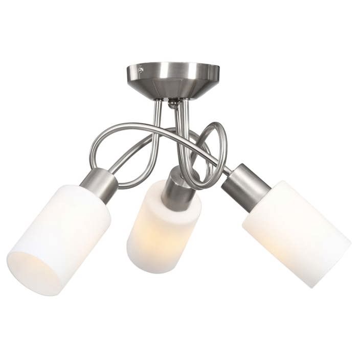 VidaXL Plafonnier avec Abat-jour en Verre Lustre Lampe Suspendue Luminaire d'Intérieur Salon Chambre à Coucher Maison 3 289229