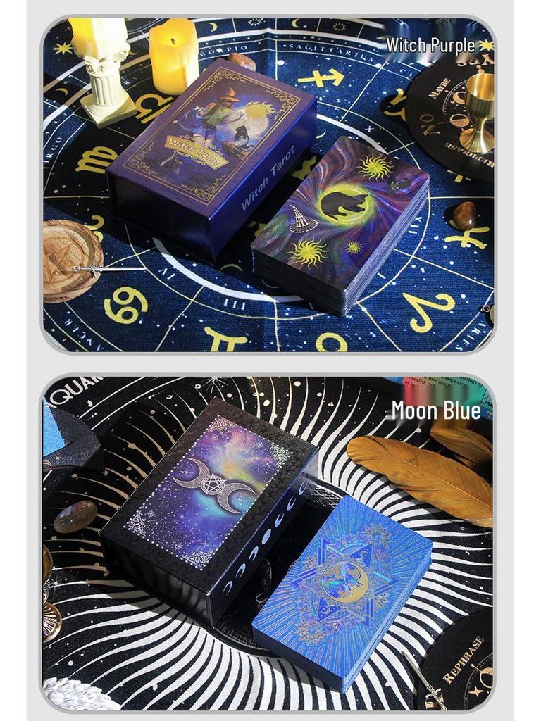 Witekin Gold Foil Tarot Cards: Complete Set for Beginners with Analysis