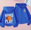 Herbst/Winter Plus Samt Kapuzen-Reißverschluss-Sweatshirt für Erwachsene und Kinder - Unisex Mode Print
