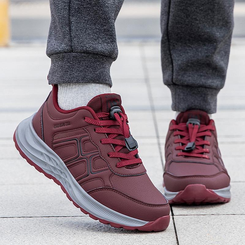 

Обувь для пожилых женщин, осенне-зимняя, кожаная, спортивная, для пап, легкая, мягкая подошва, для среднего и пожилого возраста, обувь для ходьбы больших размеров, дорожная обувь 35