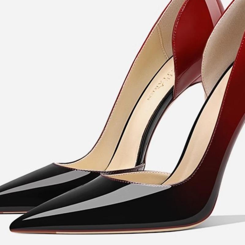Super High Heels Women's Fashion Pointy Shallow Mouth Set Foot Color Anti-slip Wear-resistant Fine Heel Shoes