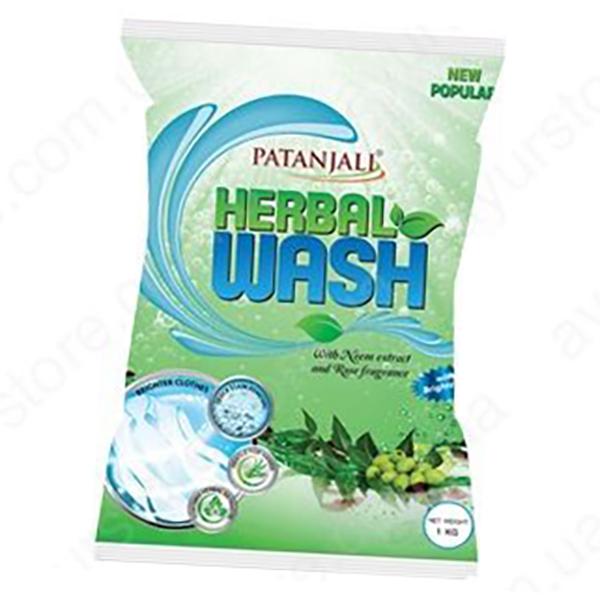 Стиральный порошок гипоаллергенный Ним и Роза, Herbal Wash Detergent Powder, Patanjali  1000г  (76635006)