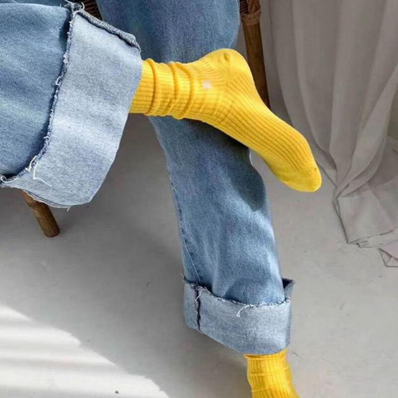 1302R Golji Tab Cotton Socks Fashion Color Back Tab Saint Socks