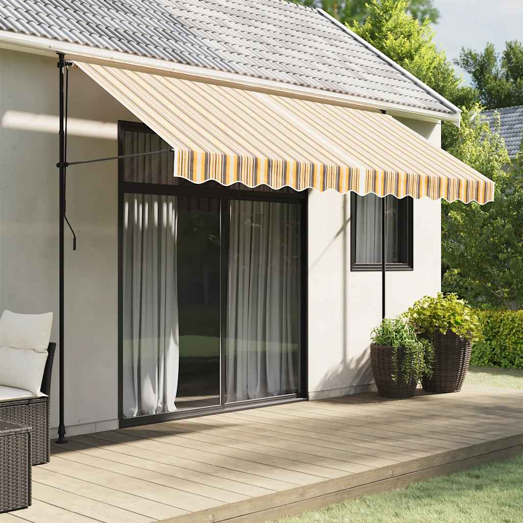 Vidaxl Replacement Awning Fabric, Multicolored Stripes, 3.5X2.5 M